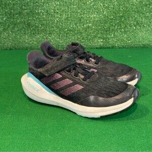 Adidas EQ21 HO1876 Kids Running Sneakers Black Purple Preschool Big Kids Size 1Y